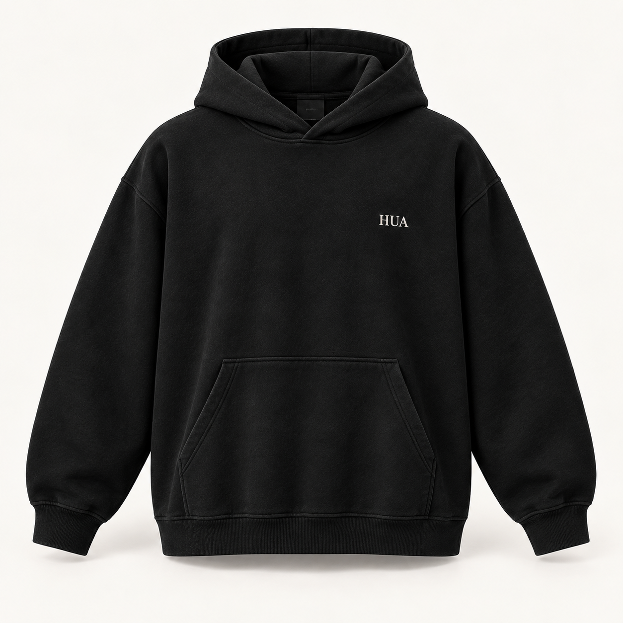 HUA Heavyweight Hoodie — individual concept mockup