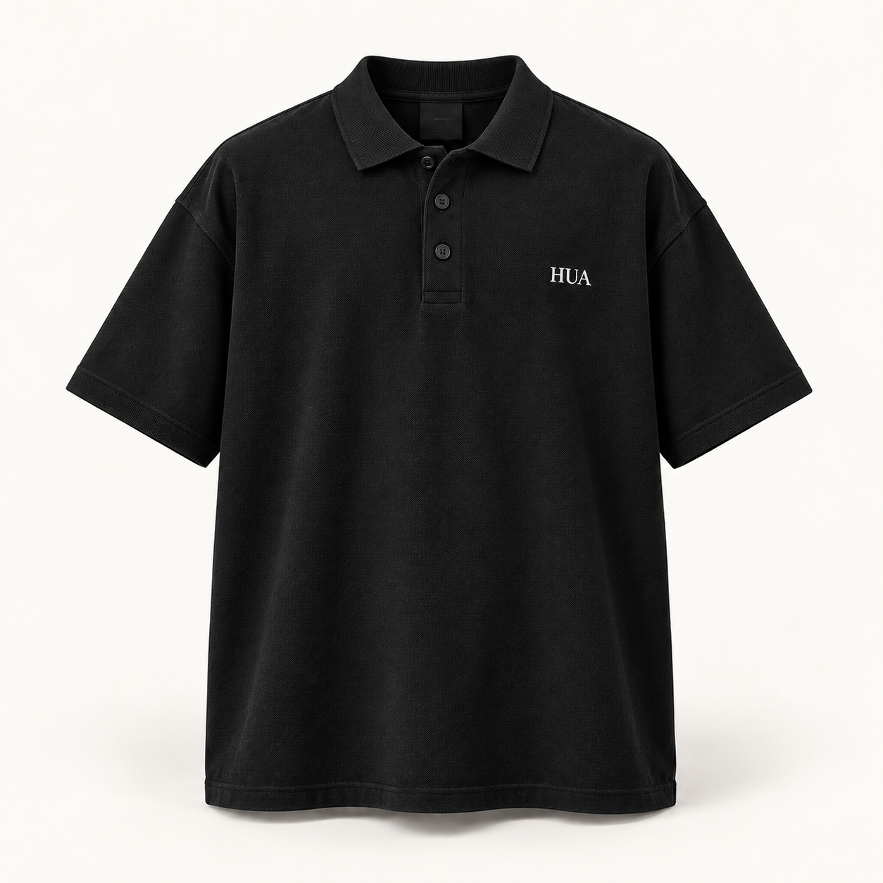 HUA Studio Polo — individual concept mockup